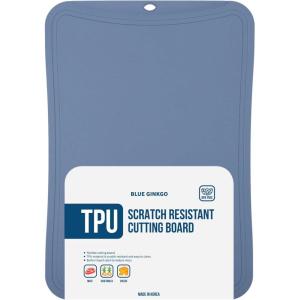 Blue Ginkgo TPU Cutting Mat [Medium] – Korean-Made Flexible, Knife-Friendly, Durable Kitchen Cutting Board (Blue)