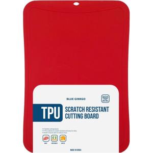 Blue Ginkgo TPU Cutting Mat [Medium] – Korean-Made Flexible, Knife-Friendly, Durable Kitchen Cutting Board (Red)