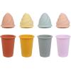 BLUE GINKGO Ice Cream Sand Toys – Silicone Beach Toy Ice Cream Set of 4 | Easy Clean, Travel-Friendly | Sand, Bath, Beach Toys for Toddlers and Children (Bahama Multi Pack)(Lavender)