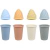 BLUE GINKGO Ice Cream Sand Toys – Silicone Beach Toy Ice Cream Set of 4 | Easy Clean, Travel-Friendly | Sand, Bath, Beach Toys for Toddlers and Children (Bahama Multi Pack)(Blue)