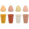 BLUE GINKGO Ice Cream Sand Toys – Silicone Beach Toy Ice Cream Set of 4 | Easy Clean, Travel-Friendly | Sand, Bath, Beach Toys for Toddlers and Children (Bahama Multi Pack)(Pink)