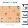 BLUE GINKGO Number Tracing Board – Double-Sided Wooden Montessori Math Board for Toddlers, STEM Learning, Sensory Play, and Preschool Number Tracing (11.5 x 9.2 Inches)(Number)