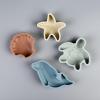 BLUE GINKGO Silicone Beach Toys – Modern Baby | Travel Friendly Toys Set | Silicone Bucket, Shovel, 4 Sand Molds, Beach Bag | Sand Toys for Toddlers, Kids – Yellow(Pale Pink)