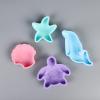 BLUE GINKGO Silicone Beach Toys – Modern Baby | Travel Friendly Toys Set | Silicone Bucket, Shovel, 4 Sand Molds, Beach Bag | Sand Toys for Toddlers, Kids – Yellow(Pink)