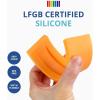 BLUE GINKGO Silicone Rainbow Stacker – Montessori Nesting Puzzle | Kids and Toddler | Stacking Sensory Toys – 7 Layers (Pastel)(6 Layer)