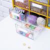 Blue Ginkgo Medium 16-Drawer Cabinet – Stackable Clear Organizer for Hardware, Beads, Plastic Bricks, Office, and Craft Storage (Made in Korea, Gray)(Clear)