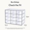 Blue Ginkgo Medium 16-Drawer Cabinet – Stackable Clear Organizer for Hardware, Beads, Plastic Bricks, Office, and Craft Storage (Made in Korea, Gray)(GREY)