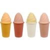 BLUE GINKGO Ice Cream Sand Toys – Silicone Beach Toy Ice Cream Set of 4 | Easy Clean, Travel-Friendly | Sand, Bath, Beach Toys for Toddlers and Children (Bahama Multi Pack)(Pink)
