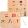 BLUE GINKGO Number Tracing Board – Double-Sided Wooden Montessori Math Board for Toddlers, STEM Learning, Sensory Play, and Preschool Number Tracing (11.5 x 9.2 Inches)(Chinese Number)