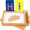 Blue Ginkgo Montessori Sand Tray – Premium Wooden Tray with Lid for Letter Tracing, Numbers, Drawing, Classroom Use (9.8 x 6.7 Inches)