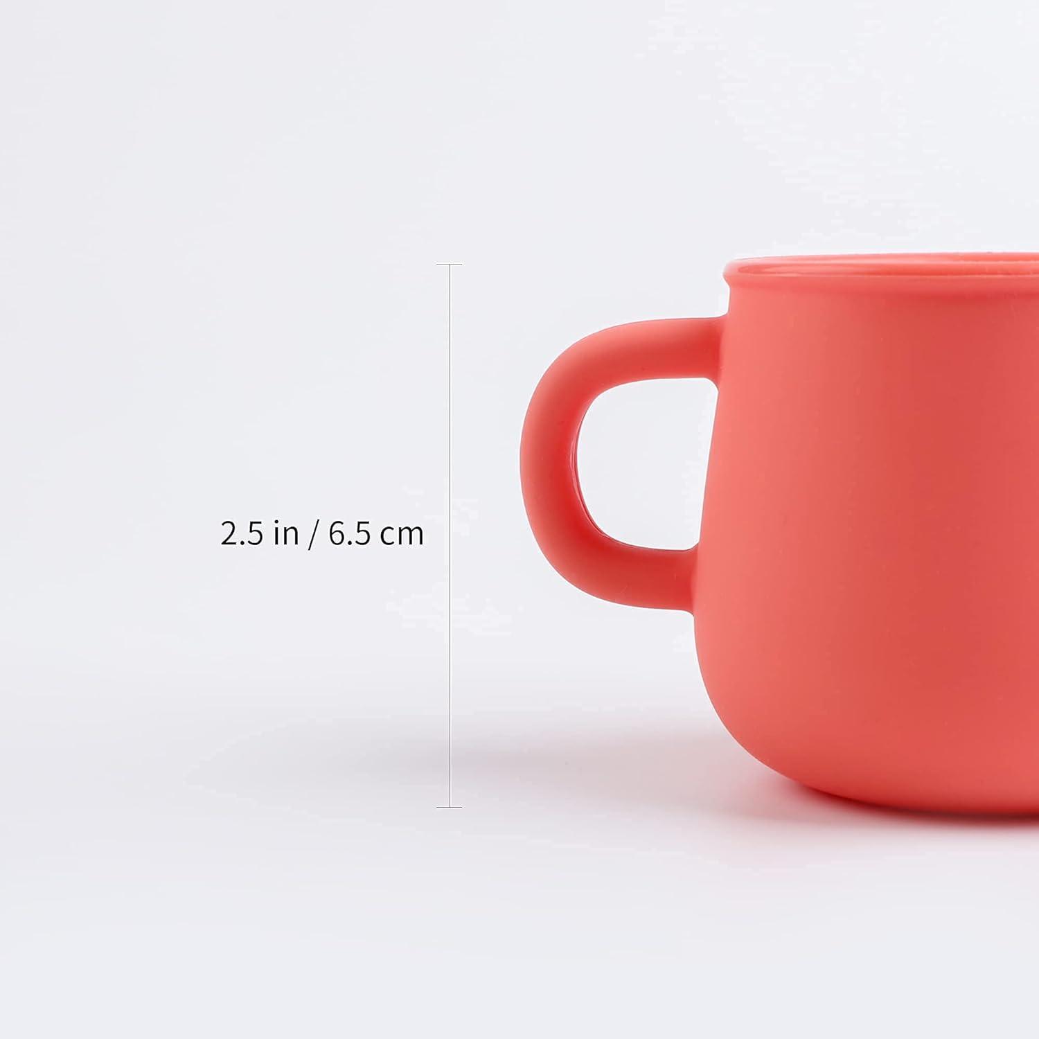 imageBLUE GINKGO Silicone Toddler Cups Open Cup for Baby with Handles Made in Korea 8oz Training Open Cups for Toddlers 13 CoralCoral