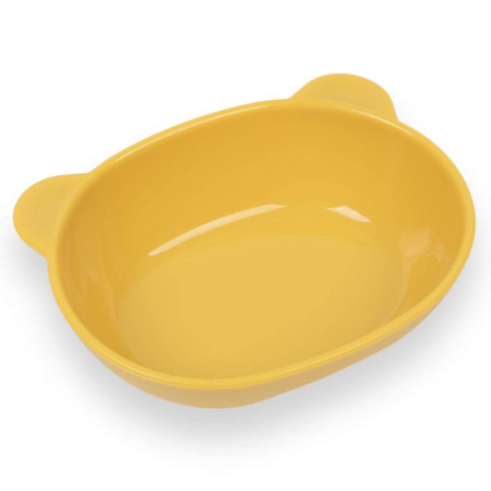 imageBLUE GINKGO Silicone Kids Bowls  Cute Silicone Bowls for BabySilicone Plates for Toddlers and Kids  Dishwasher Safe and Made in Korea Mustard YellowYellow