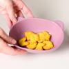 BLUE GINKGO Silicone Kids Bowls – Cute Silicone Bowls for Baby/Silicone Plates for Toddlers and Kids – Dishwasher Safe and Made in Korea (Mustard Yellow)(Pink)
