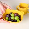 BLUE GINKGO Silicone Kids Bowls – Cute Silicone Bowls for Baby/Silicone Plates for Toddlers and Kids – Dishwasher Safe and Made in Korea (Mustard Yellow)(Yellow)
