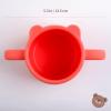 BLUE GINKGO Silicone Toddler Cups – Open Cup for Baby with Handles | Made in Korea | 8oz Training Open Cups for Toddlers 1-3 (Coral)(Coral)