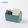 BLUE GINKGO Large Storage Basket – Plastic Caddy with Wooden Handle for Bathroom, Pantry, or Cleaning Supplies (Green)(GREEN)