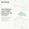 BLUE GINKGO Hive Stack Desk Organizer – Stackable Pen Holder, Stationary Organizer with Drawers – Office Storage, School Supplies, Makeup (Made in Korea, White)(White)