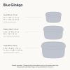 BLUE GINKGO Nesting Silicone Containers – Set of 3 Hard-Shell Silicone Food Storage Containers | BPA Free, Airtight, Dishwasher and Freezer Safe (6.7oz, 10oz, 20oz) – Yellow(Gray)
