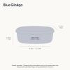 BLUE GINKGO Nesting Silicone Containers – Set of 3 Hard-Shell Silicone Food Storage Containers | BPA Free, Airtight, Dishwasher and Freezer Safe (6.7oz, 10oz, 20oz) – Yellow(Grey L)