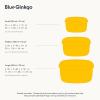BLUE GINKGO Nesting Silicone Containers – Set of 3 Hard-Shell Silicone Food Storage Containers | BPA Free, Airtight, Dishwasher and Freezer Safe (6.7oz, 10oz, 20oz) – Yellow(Yellow)