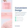 BLUE GINKGO Over the Sink Colander Strainer Basket – Wash Vegetables and Fruits, Drain Cooked Pasta and Dry Dishes – Extendable – New Home Kitchen Essentials (Pink, 1 Pack)(Pink)