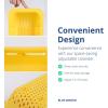 BLUE GINKGO Over the Sink Colander Strainer Basket – Wash Vegetables and Fruits, Drain Cooked Pasta and Dry Dishes – Extendable – New Home Kitchen Essentials (Pink, 1 Pack)(Yellow)