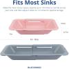 BLUE GINKGO Over the Sink Colander Strainer Basket – Wash Vegetables and Fruits, Drain Cooked Pasta and Dry Dishes – Extendable – New Home Kitchen Essentials (Pink, 1 Pack)(Grey Pink)