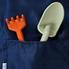 BLUE GINKGO Toddler Gardening Tools – Silicone Beach Toys, Garden Toys for Toddlers | Kids Shovel and Rake Set, Watering Can, Sand Molds | Outdoor Baby Gardening Set (Blue)(Green)