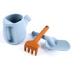 BLUE GINKGO Toddler Gardening Tools – Silicone Beach Toys, Garden Toys for Toddlers | Kids Shovel and Rake Set, Watering Can, Sand Molds | Outdoor Baby Gardening Set (Blue)(Blue)
